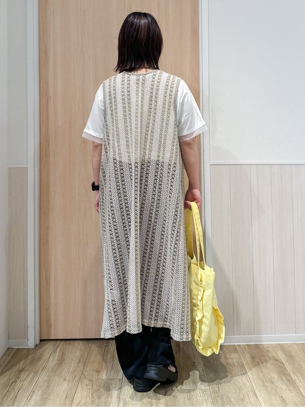 mimoさんの「SHOO･LA･RUE｜◆【洗える/ひんやり/UV/SS-3L】さらさらぷるんワイドパンツ」を使ったコーディネート
