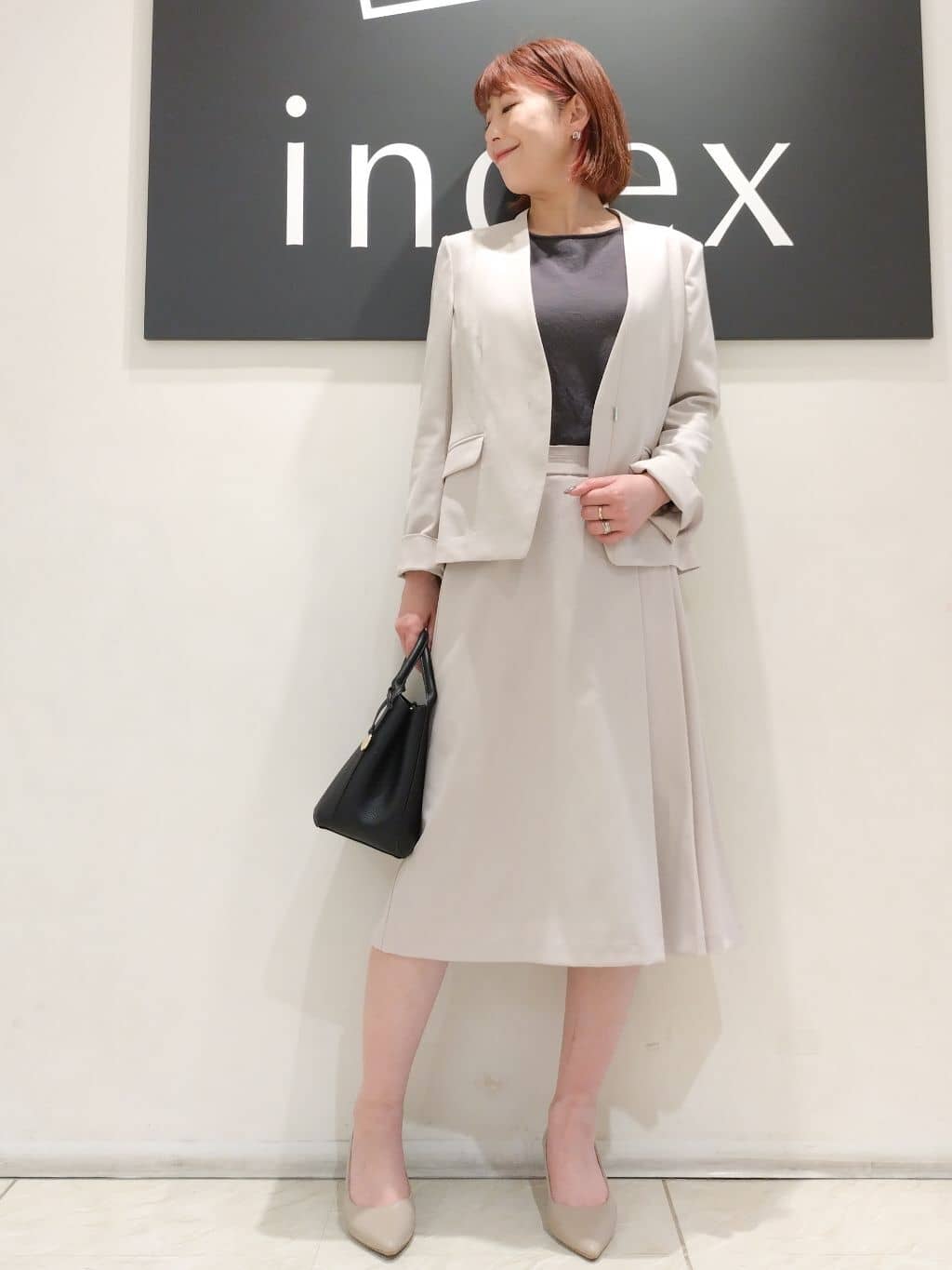 n.さんの「index｜◆ストレッチノーカラージャケット／セットアップ対応可【洗える／イージーアイロン／抗ピル】」を使ったコーディネート