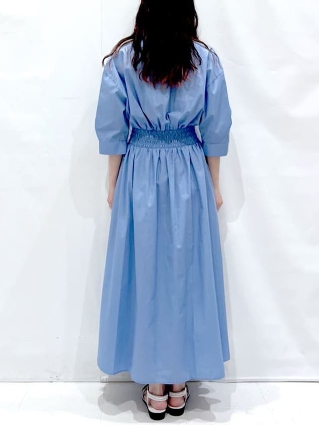 komaさんの「OPAQUE.CLIP｜◆《5色展開》フィット＆フレアシャツワンピース【洗濯機洗い可】」を使ったコーディネート