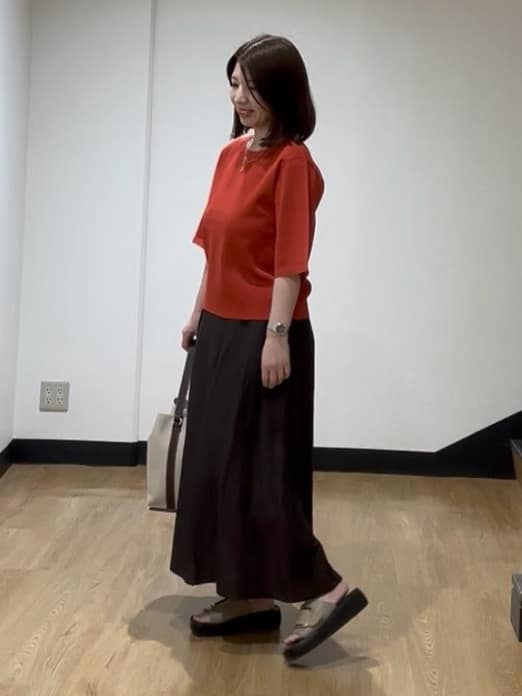 MIKIKOさんの「UNTITLED｜◆【清涼感/二の腕カバー】シアープルオーバーニット」を使ったコーディネート