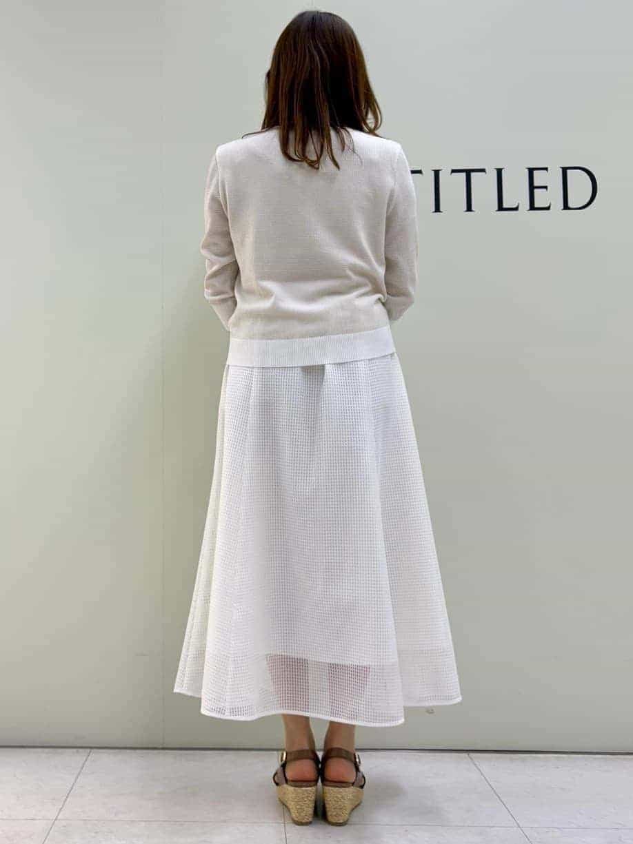 Sakaiさんの「UNTITLED｜◆【配色カラー/アンサンブル可能】きれいめ七分袖ニット」を使ったコーディネート