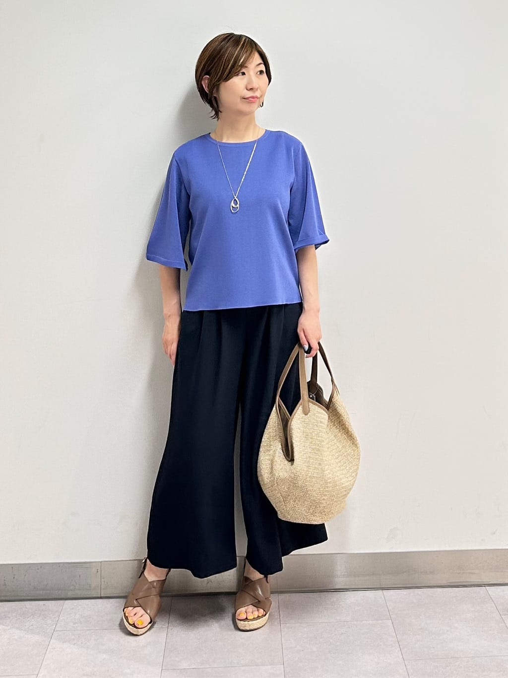 みなこさんの「UNTITLED｜ライトダブルリングネックレス」を使ったコーディネート