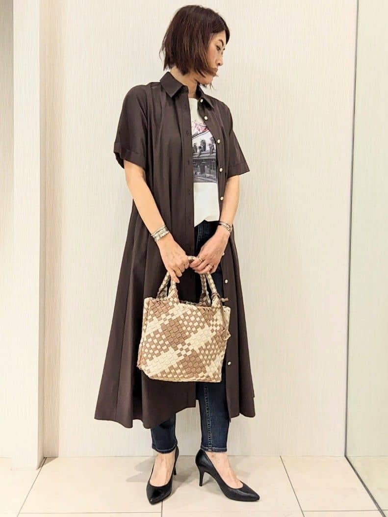 u-macoさんの「UNTITLED｜【Healthy DENIM&times;UNTITLED】別注 R Mrytle（リマートル）テーパードデニム」を使ったコーディネート