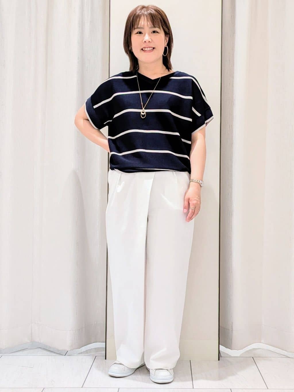 Onumaさんの「UNTITLED｜ライトダブルリングネックレス」を使ったコーディネート