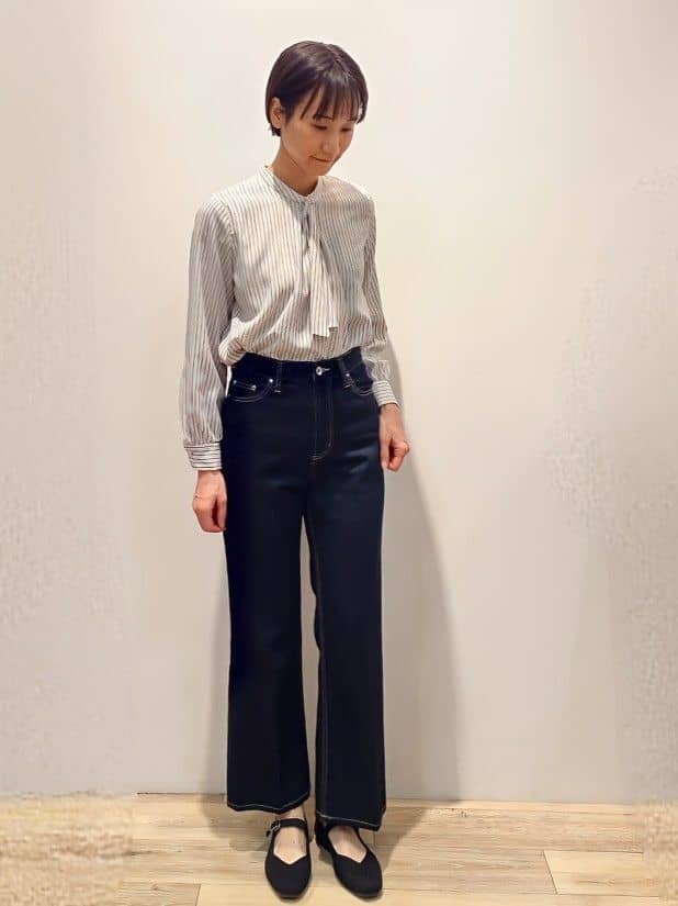 miuraさんの「index｜《丈が選べる》ストレートデニムパンツ【洗濯機洗い可】」を使ったコーディネート
