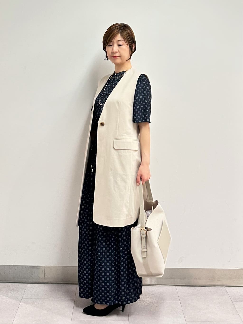 みなこさんの「UNTITLED｜ライトダブルリングネックレス」を使ったコーディネート