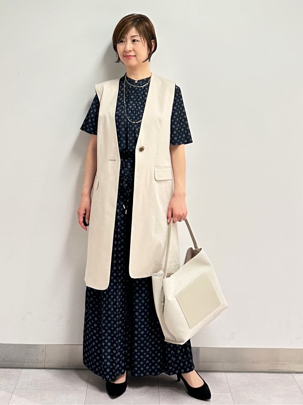 みなこさんの「UNTITLED｜ライトダブルリングネックレス」を使ったコーディネート