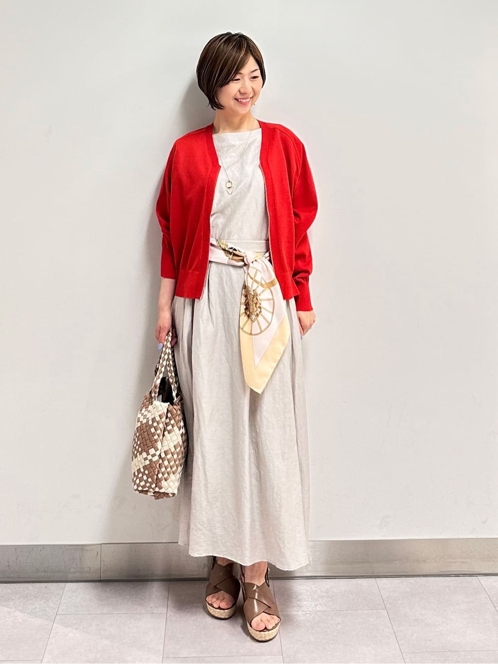 みなこさんの「UNTITLED｜【接触冷感】ドレープリボンHAT」を使ったコーディネート