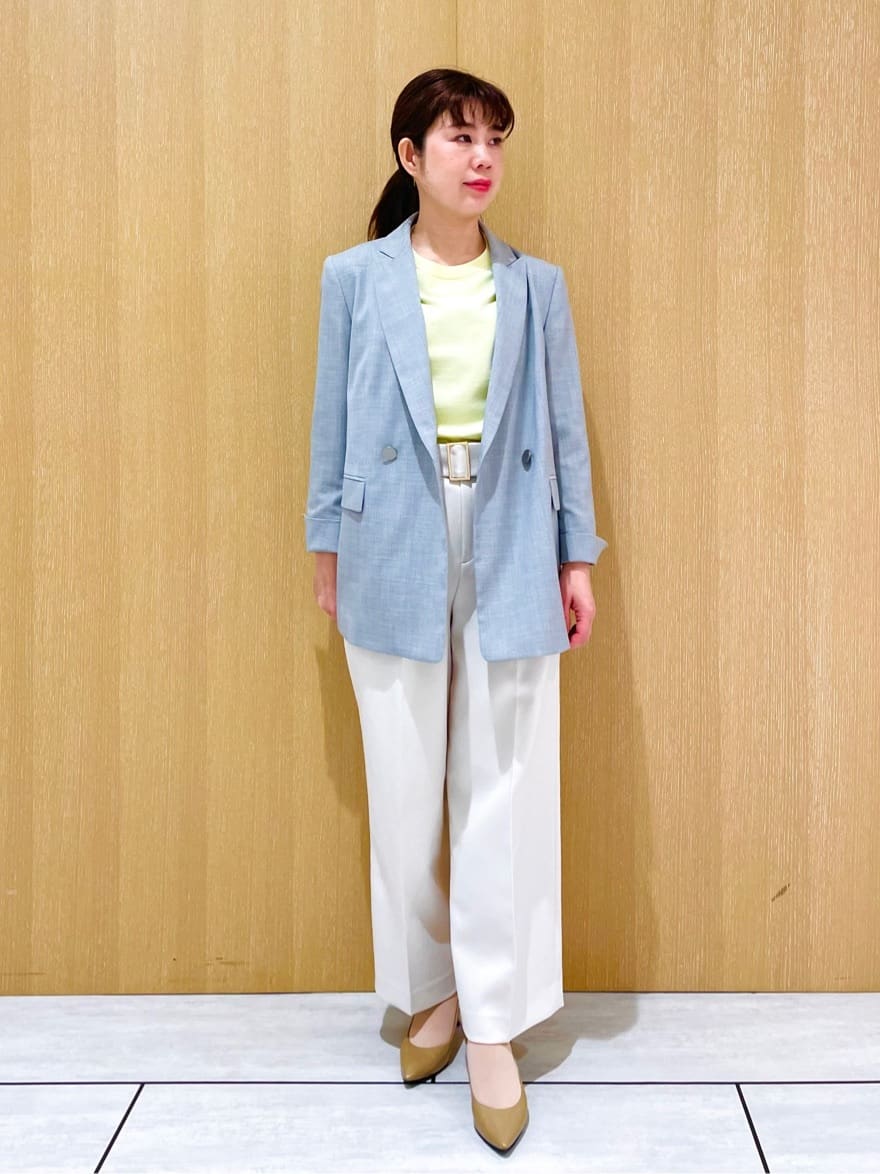 CHISATOさんの「UNTITLED｜◆【洗える/オンオフ使える】袖リブスリットストレッチニット」を使ったコーディネート
