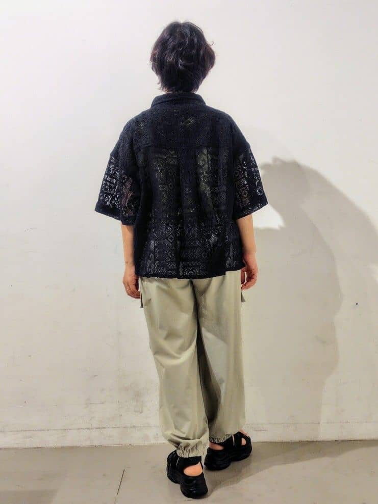 kodamaさんの「THE SHOP TK｜◆総レースシャツ【洗える】」を使ったコーディネート