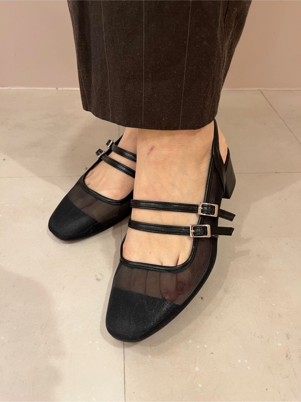 Oさんの「ESPERANZA｜ダブルベルトメッシュパンプス」を使ったコーディネート