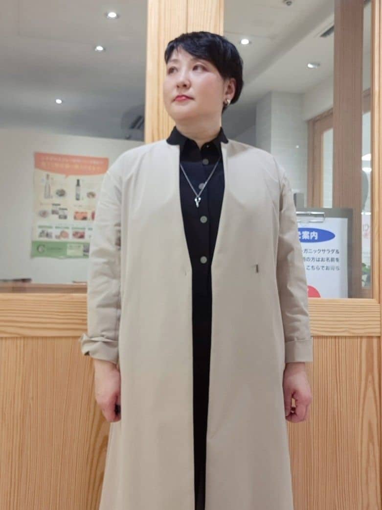 ますこさんの「UNTITLED｜◆【撥水】コットンライク ストレッチコート」を使ったコーディネート