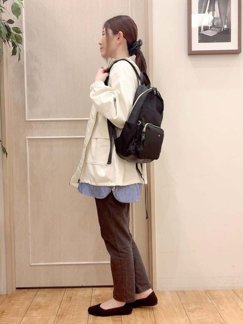 みぞさんさんの「SHOO･LA･RUE｜◆【洗える/S-LL】リブでこなれ感 ゆるっと着られる ロングシャツ」を使ったコーディネート
