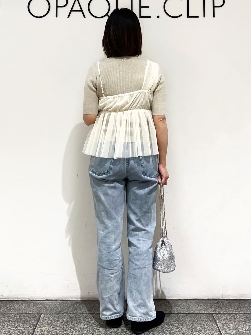 あずささんの「OPAQUE.CLIP｜《丈が選べる》ストレートデニムパンツ【洗濯機洗い可】」を使ったコーディネート