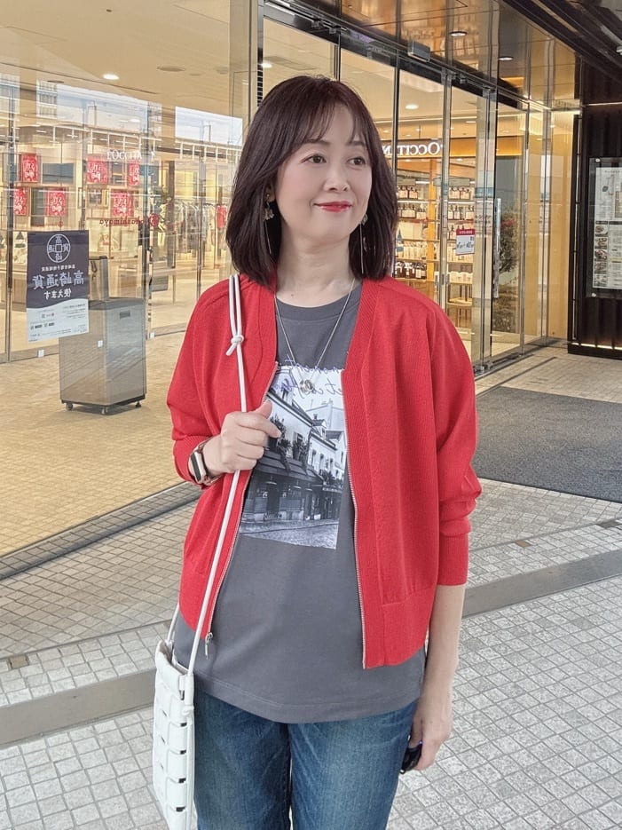 makiさんの「UNTITLED｜【Healthy DENIM&times;UNTITLED】別注 R Mrytle（リマートル）テーパードデニム」を使ったコーディネート