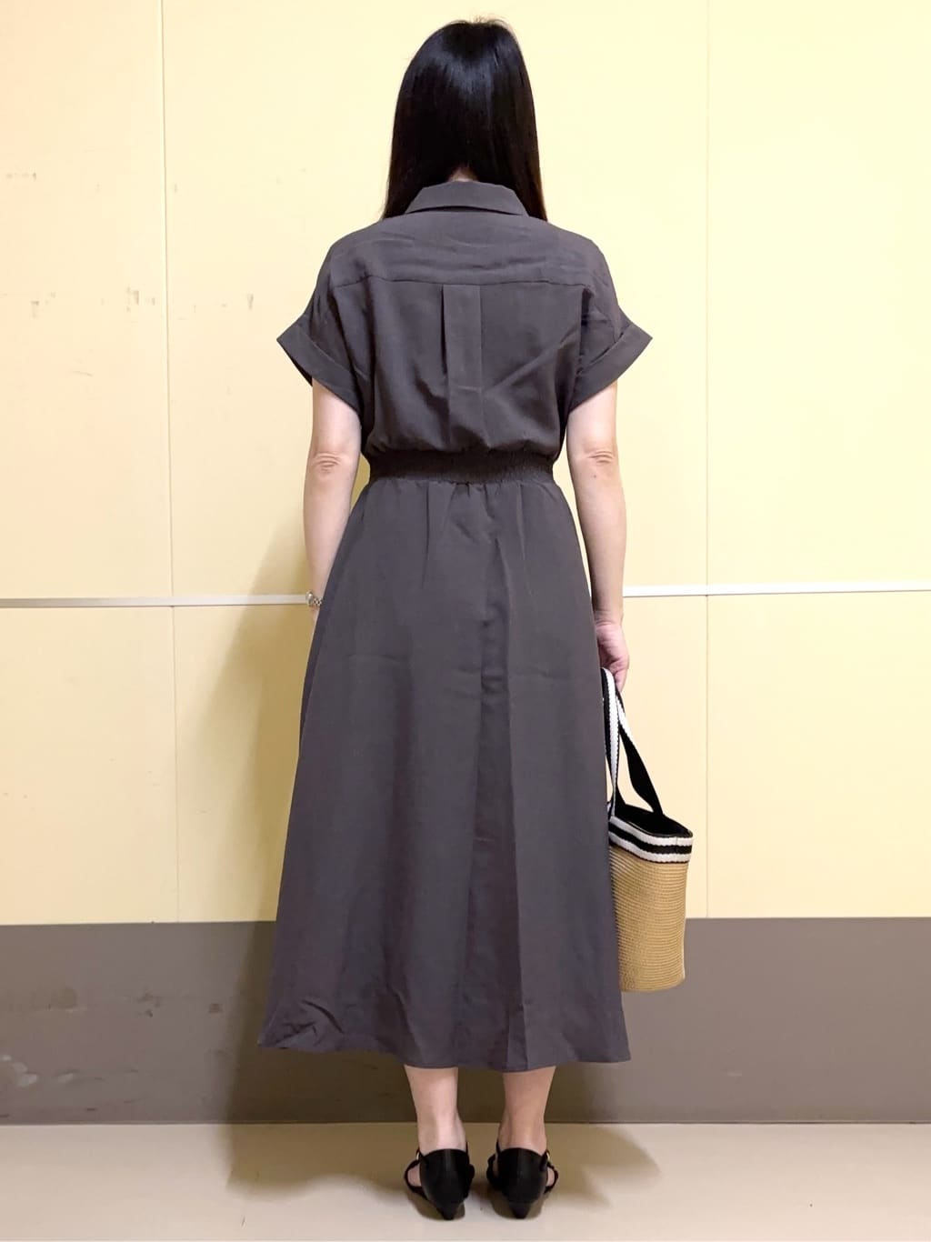 あきさんの「OPAQUE.CLIP｜◆リネンライクシャツワンピース【洗濯機洗い可／吸水速乾／接触冷感】」を使ったコーディネート