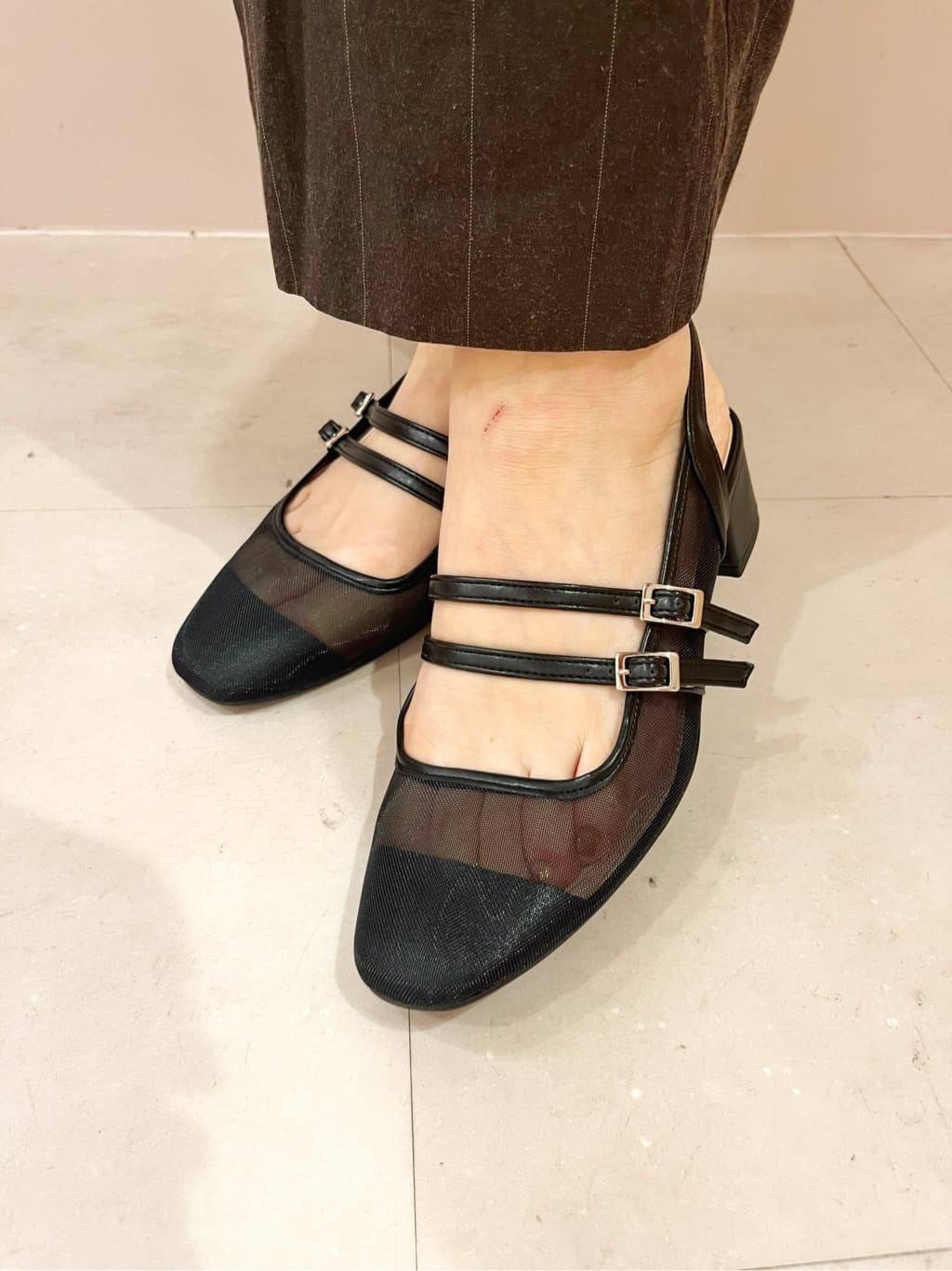 Oさんの「ESPERANZA｜ダブルベルトメッシュパンプス」を使ったコーディネート