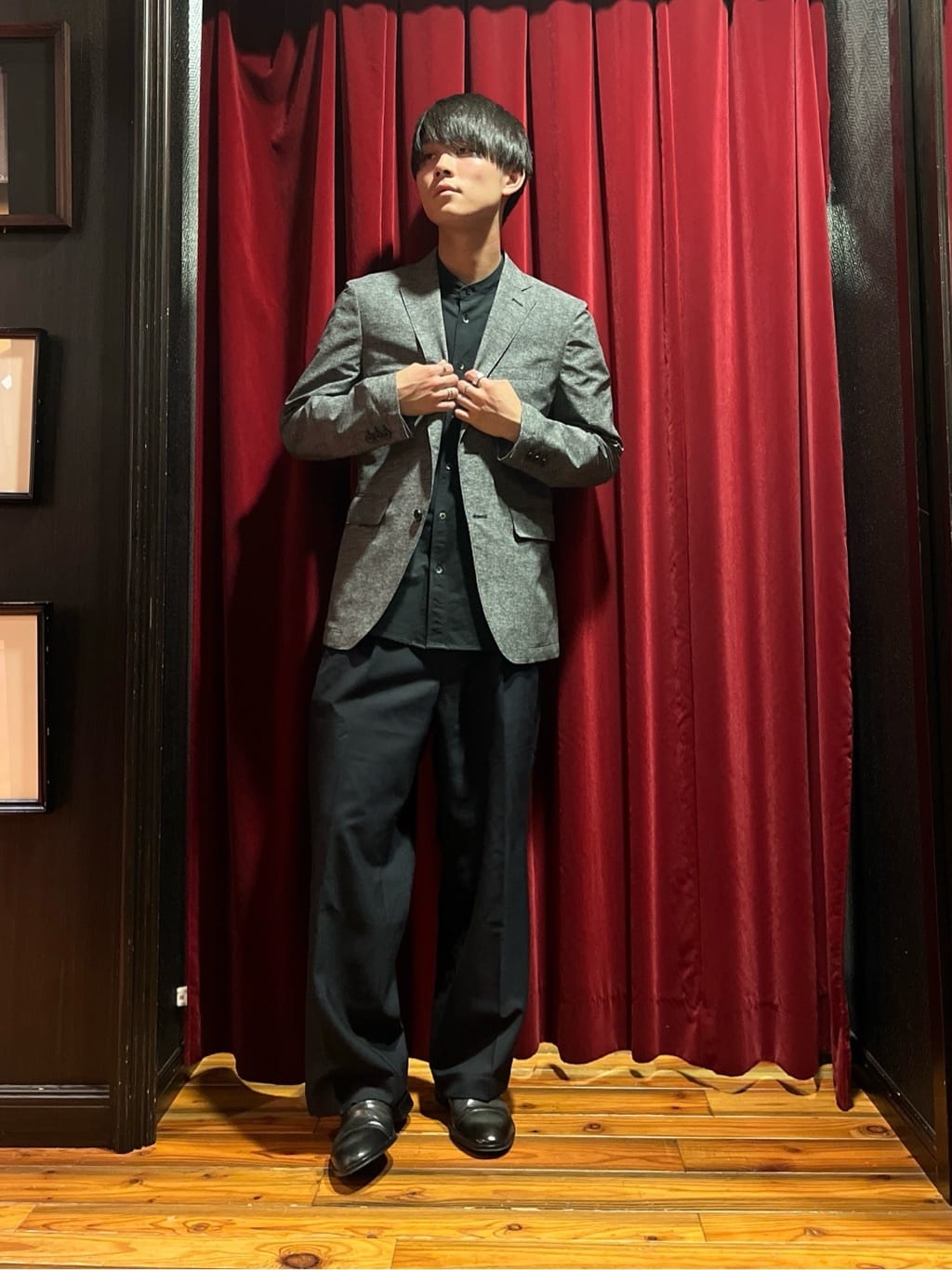 うっちーさんの「TAKEO KIKUCHI｜【抗菌防臭】COOL DOTS（R）ドビープリント ジャケット」を使ったコーディネート