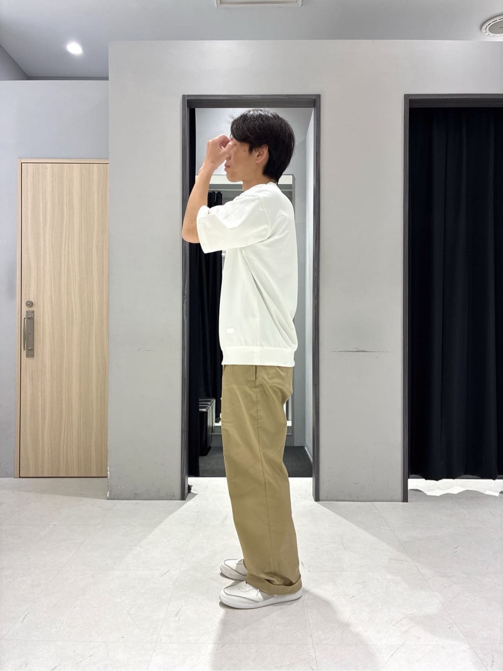 わいずみさんの「TAKEO KIKUCHI｜【キーリング付き】メランジ　大人ショルダーバッグ」を使ったコーディネート
