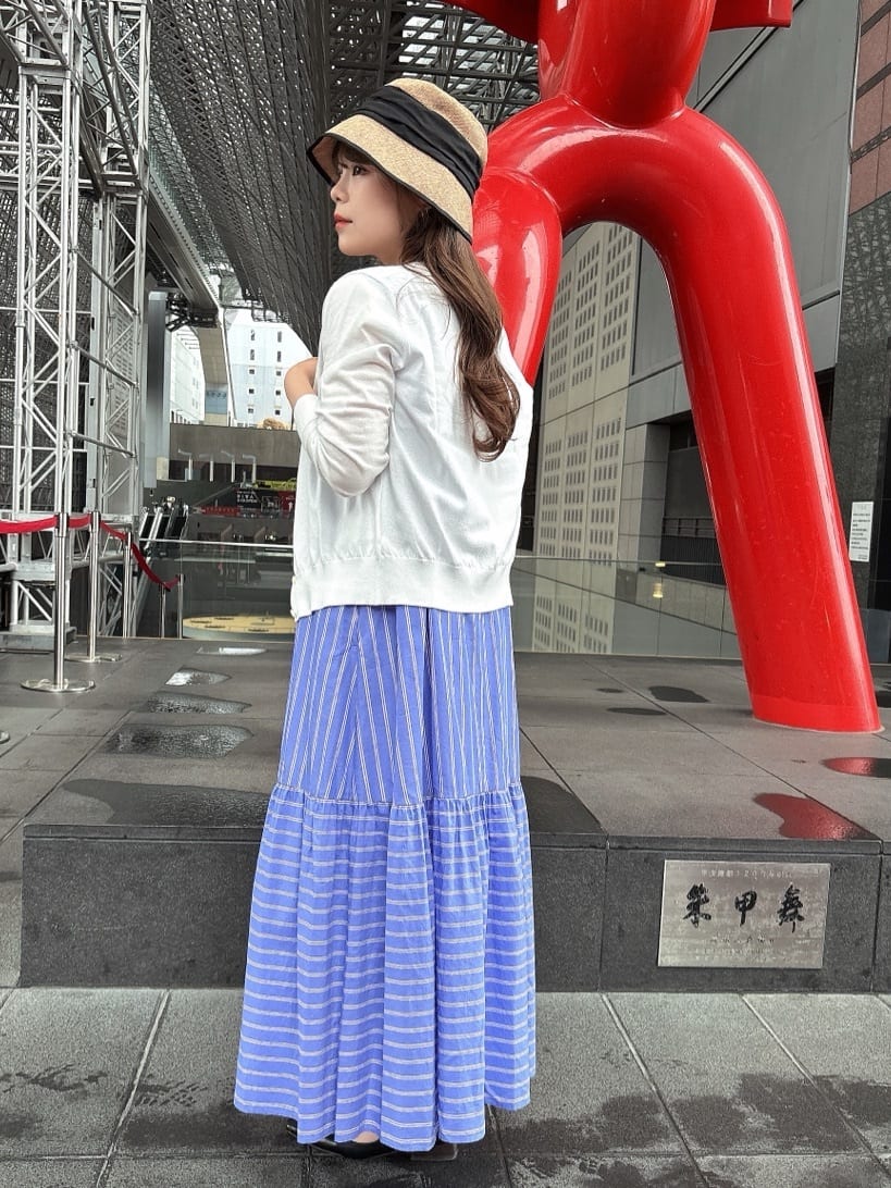 R.Kさんの「UNTITLED｜◆【洗える/夏ワンピ】ストライプワンピース」を使ったコーディネート