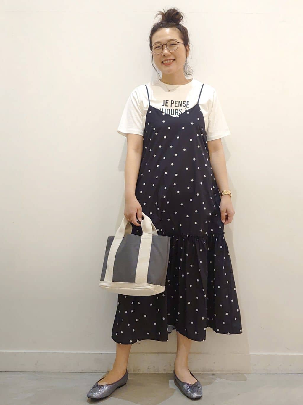 minamiさんの「OPAQUE.CLIP｜【定番/6color】名品フラットバレエシューズ」を使ったコーディネート