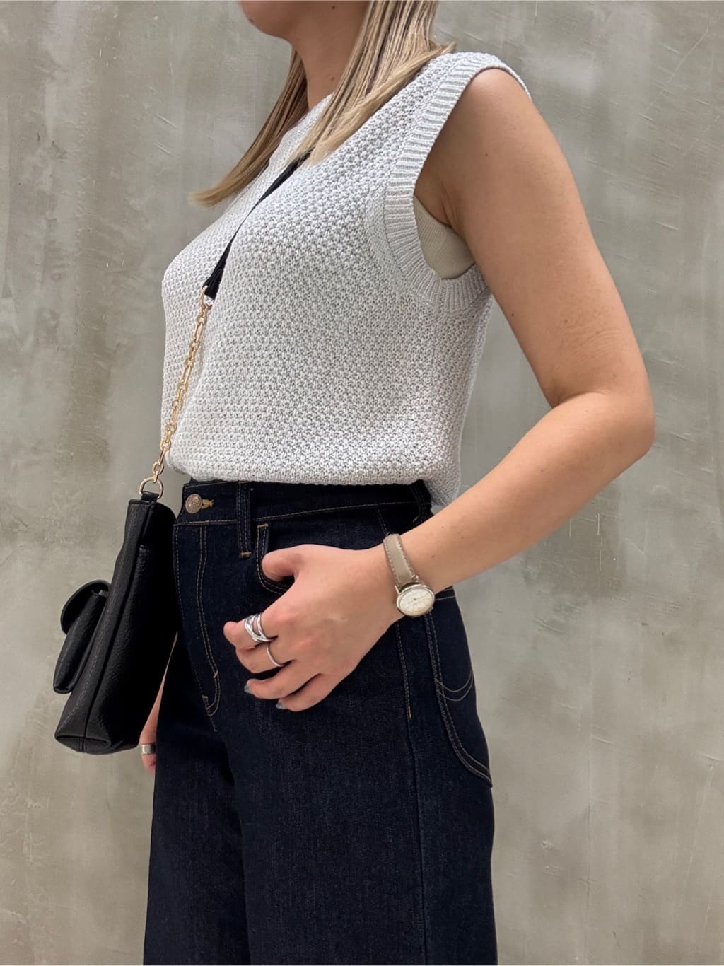 minaさんの「grove｜【Lee&times;grove別注】WIDE DENIM PANTS」を使ったコーディネート