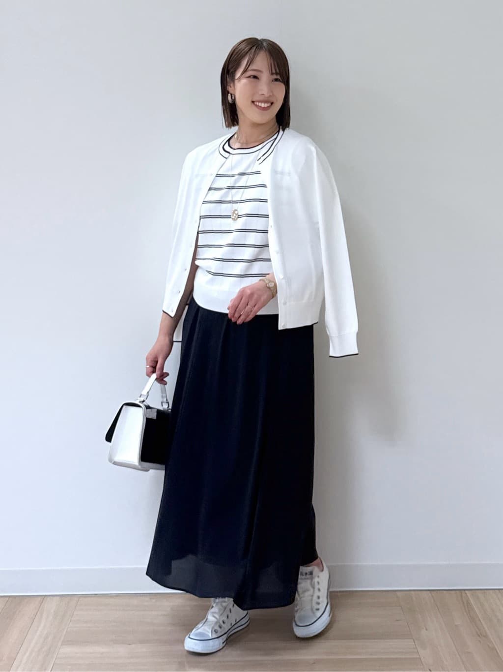 amiさんの「Reflect｜◆【手洗い可／アンサンブル可】五分袖ニット」を使ったコーディネート