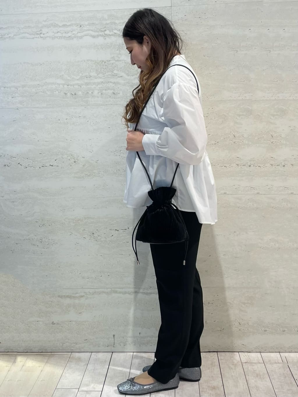 yunさんの「OPAQUE.CLIP｜【定番/6color】名品フラットバレエシューズ」を使ったコーディネート