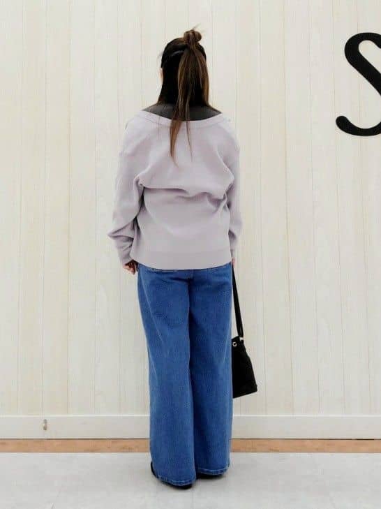 nanahachiさんの「SHOO･LA･RUE｜◆【洗える/S-LL】ドライタッチが心地よい 畦編みVネックカーディガン」を使ったコーディネート