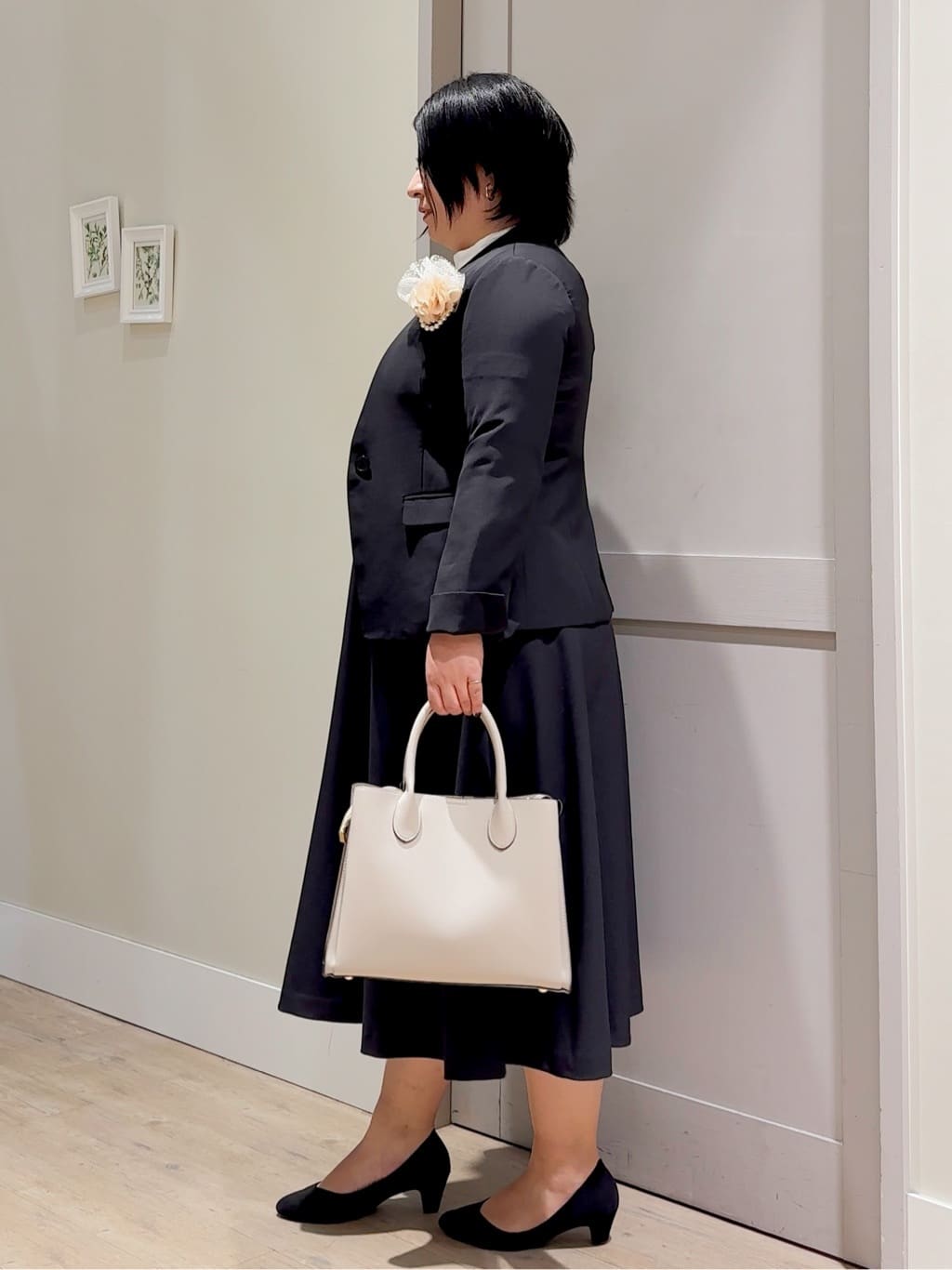 sasaさんの「grove｜フラワーシフォンパール調コサージュ【入卒対応可】」を使ったコーディネート