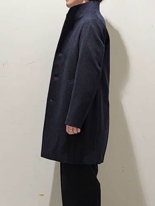 Maedaさんの「TAKEO KIKUCHI｜【ウールカシミヤブレンド】ビーバー調 スタンドカラー コート」を使ったコーディネート