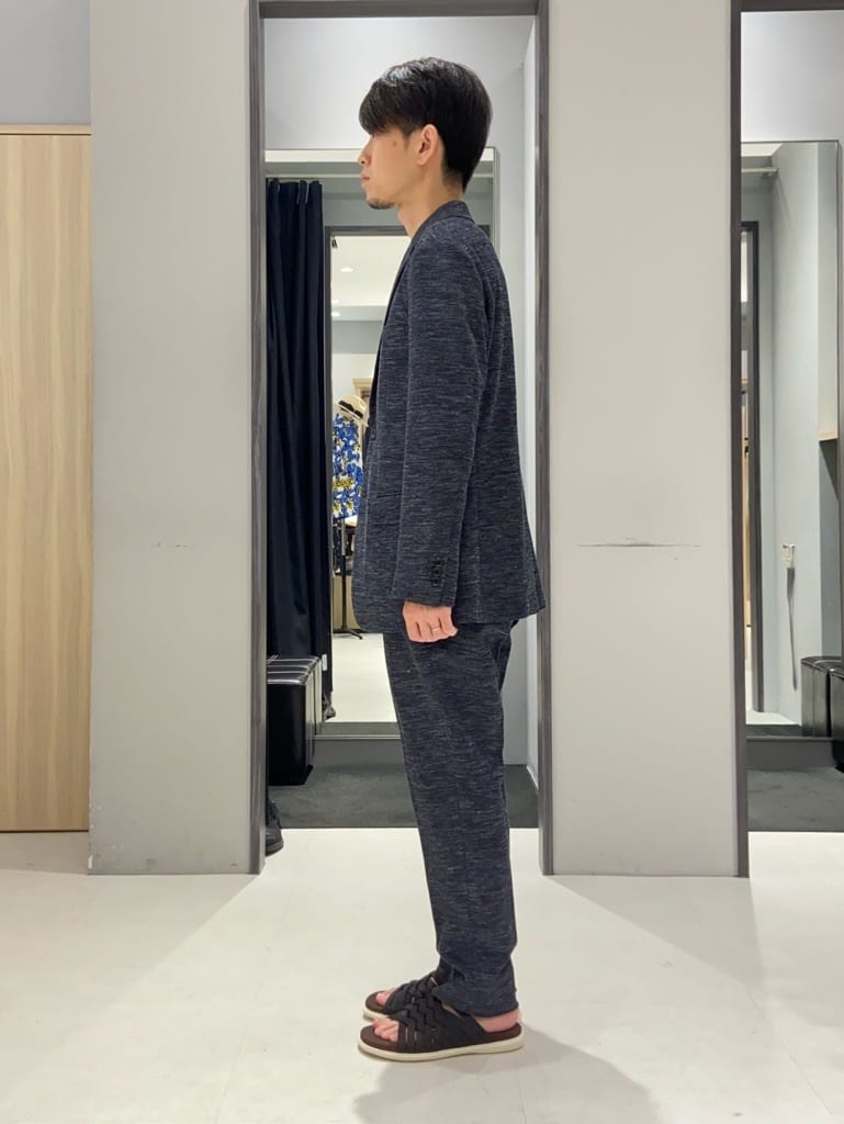 わいずみさんの「TAKEO KIKUCHI｜【尾州織】リネンブレンド メッシュ ジャケット」を使ったコーディネート