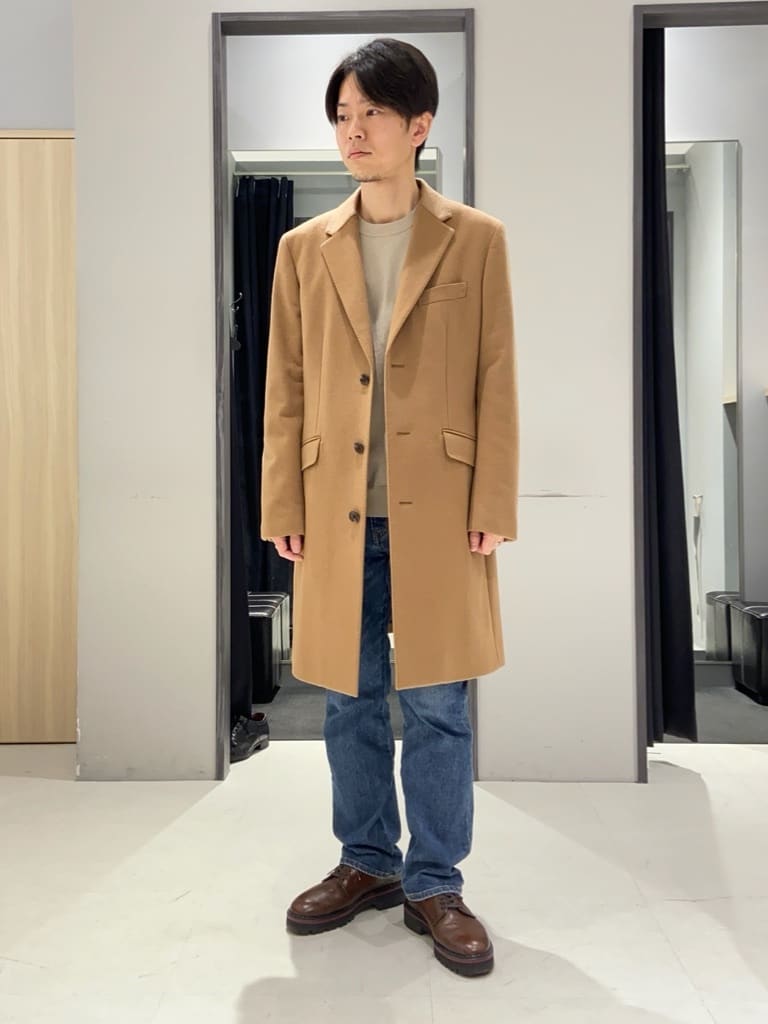 わいずみさんの「TAKEO KIKUCHI｜ウールカシミヤブレンド チェスターコート」を使ったコーディネート