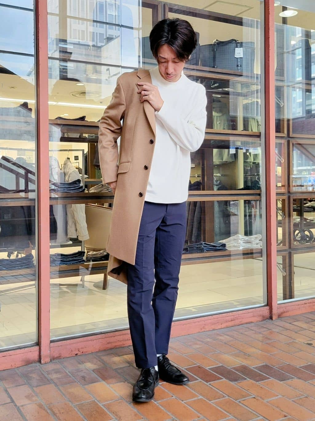 piroyaさんの「TAKEO KIKUCHI｜ウールカシミヤブレンド チェスターコート」を使ったコーディネート