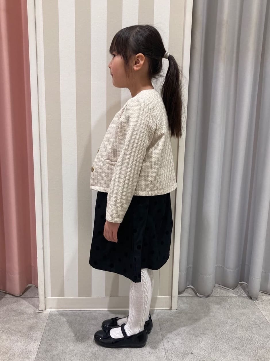 𝐂𝐡𝐢𝐢 &hearts;(ちー)さんの「SHOO･LA･RUE｜◆【100-140cm/プチセレ】ツイードジャケット」を使ったコーディネート