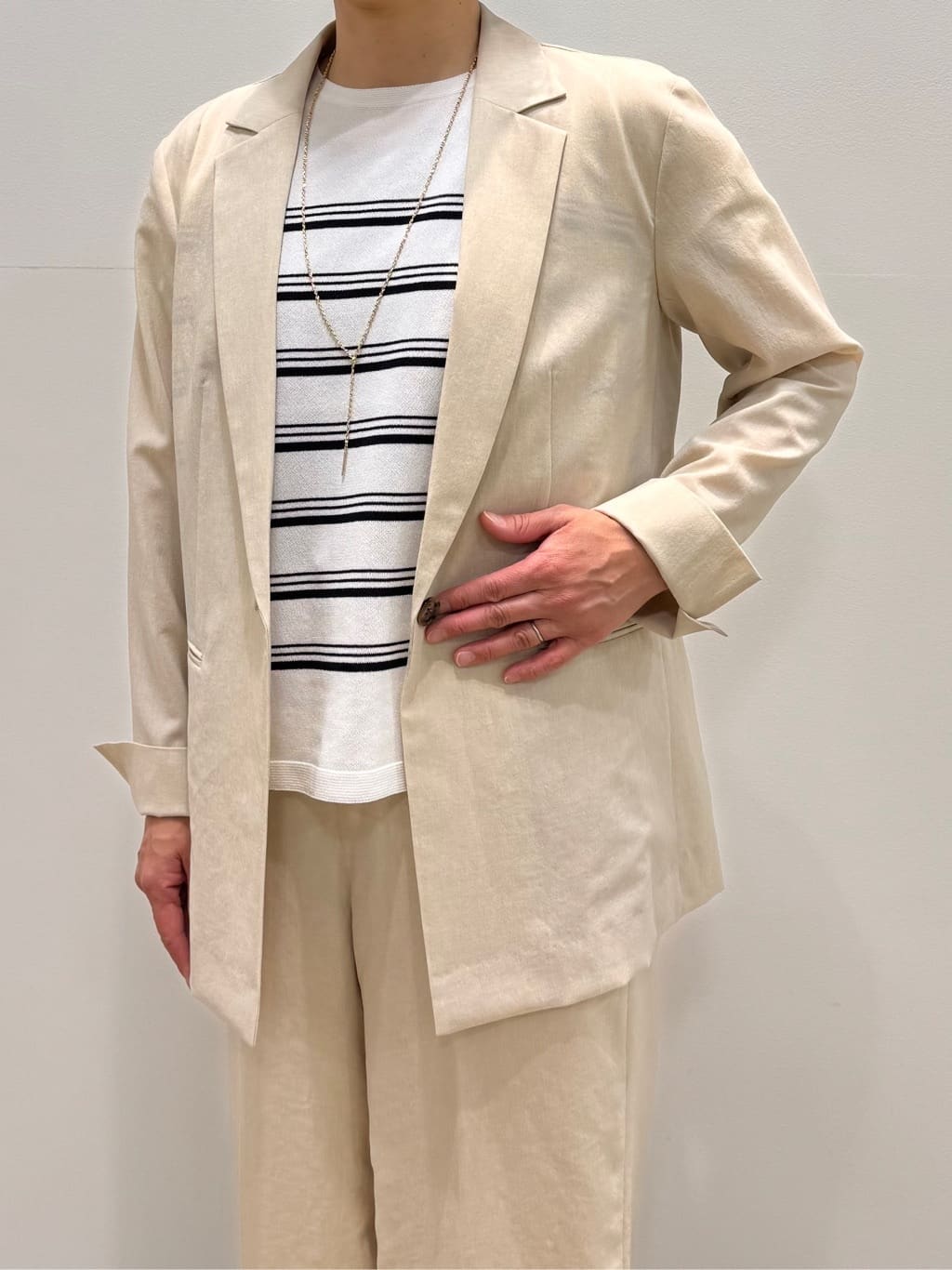 koyaさんの「Reflect｜◆【マシンウォッシュ可／セットアップ可／通勤におすすめ】ドライタッチジャケット」を使ったコーディネート