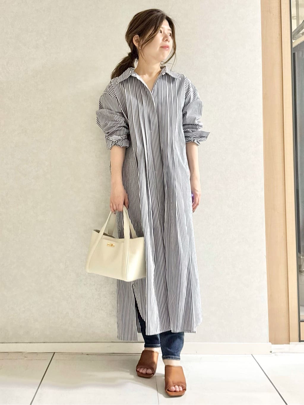 sayuさんの「UNTITLED｜◆【アンサンブル可能/手洗い可】リネン混ベーシックカーディガン」を使ったコーディネート