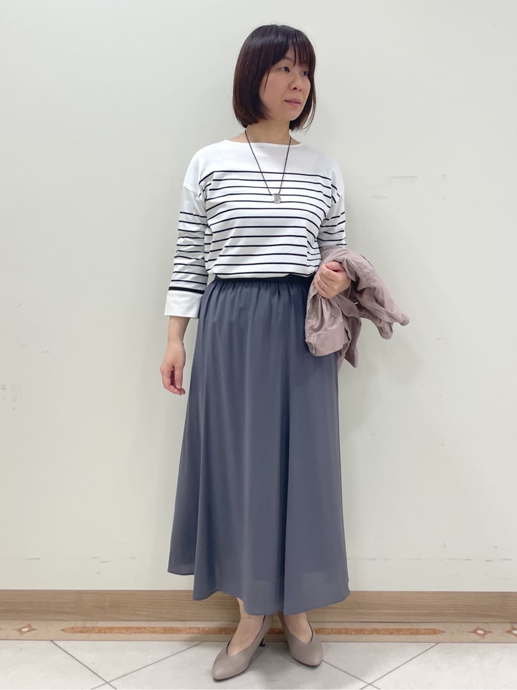 hanaさんの「Reflect｜◆【洗える】パネルボーダープルオーバー」を使ったコーディネート