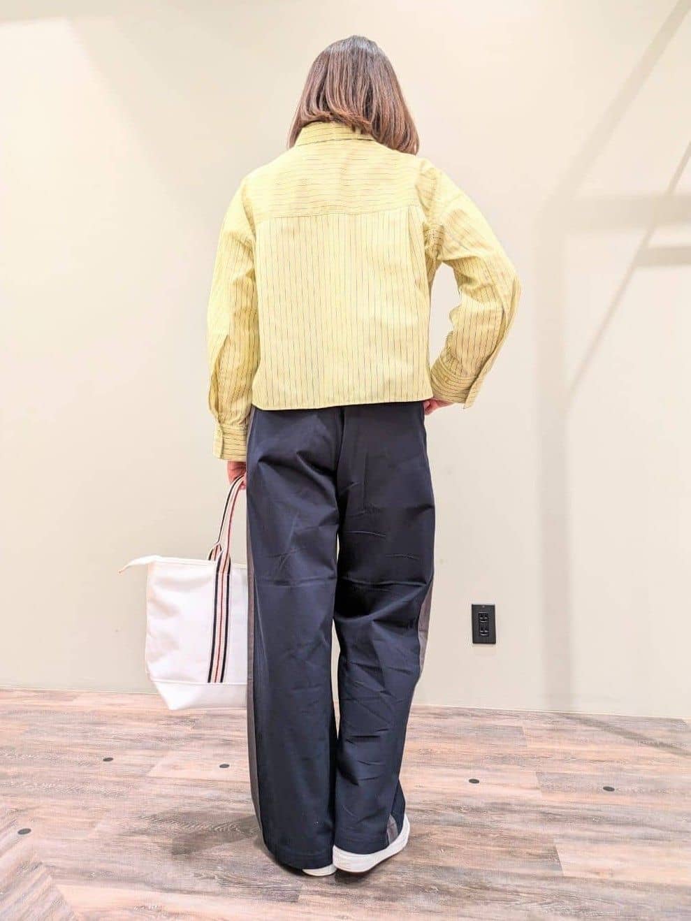 ricoさんの「Dessin｜◆【洗える・4サイズ展開】ポケット付きクロップド丈シャツ（XS～L）」を使ったコーディネート