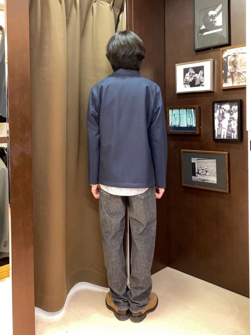 コバヤシさんの「TAKEO KIKUCHI｜ハットモチーフ ジャカード ストライプ シャツ」を使ったコーディネート