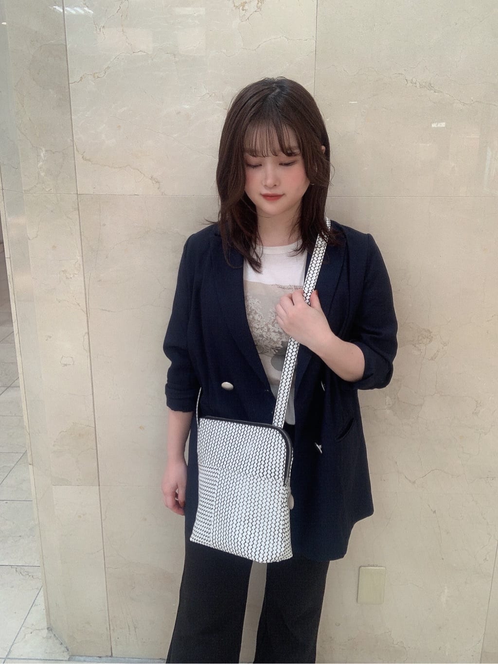 mさんの「HIROKO HAYASHI｜OTTICA（オッティカ）ショルダーバッグ」を使ったコーディネート