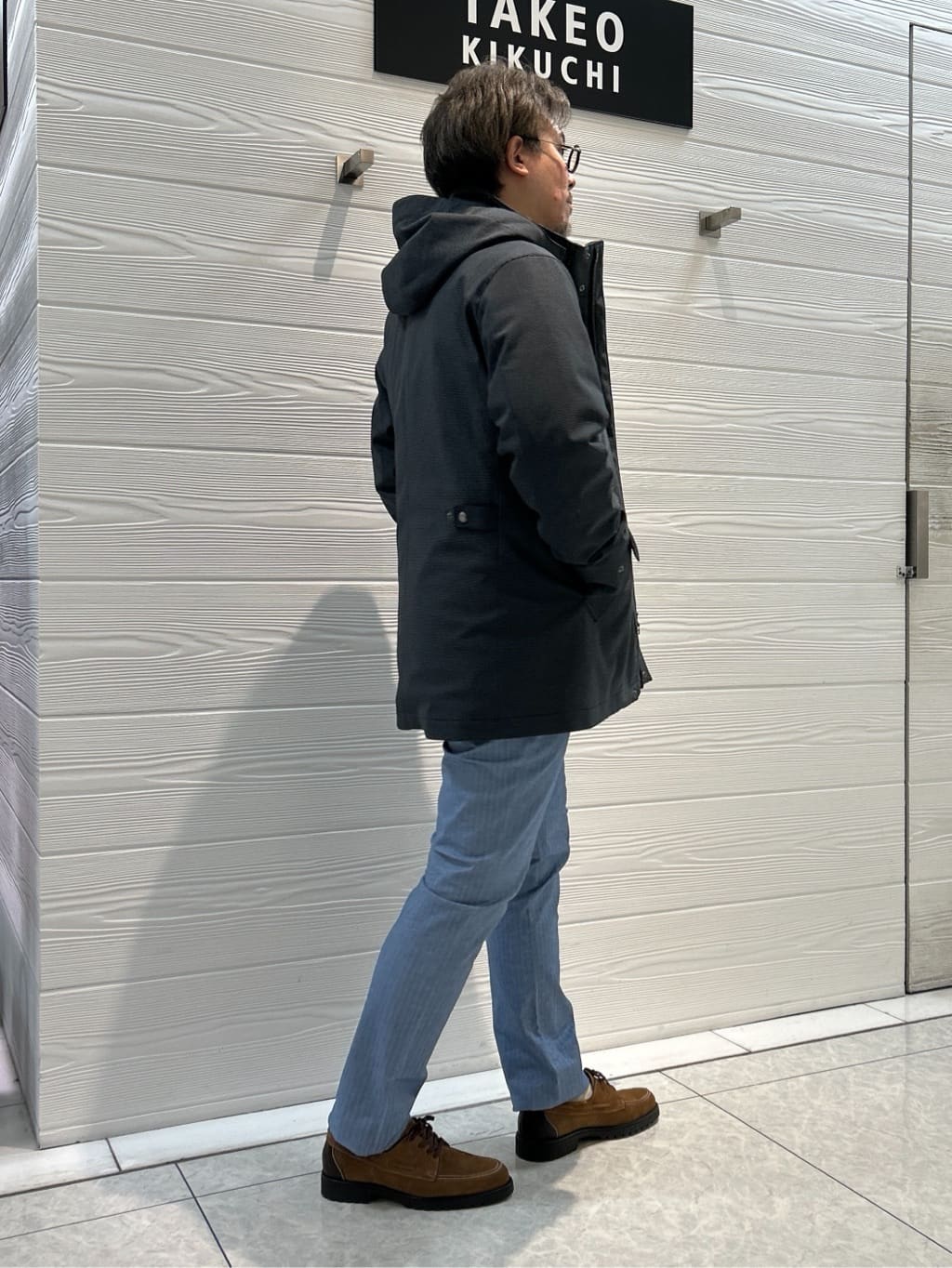 すーさんの「TAKEO KIKUCHI｜【Made in JAPAN】播州織 ヘリンボン ストレート パンツ」を使ったコーディネート
