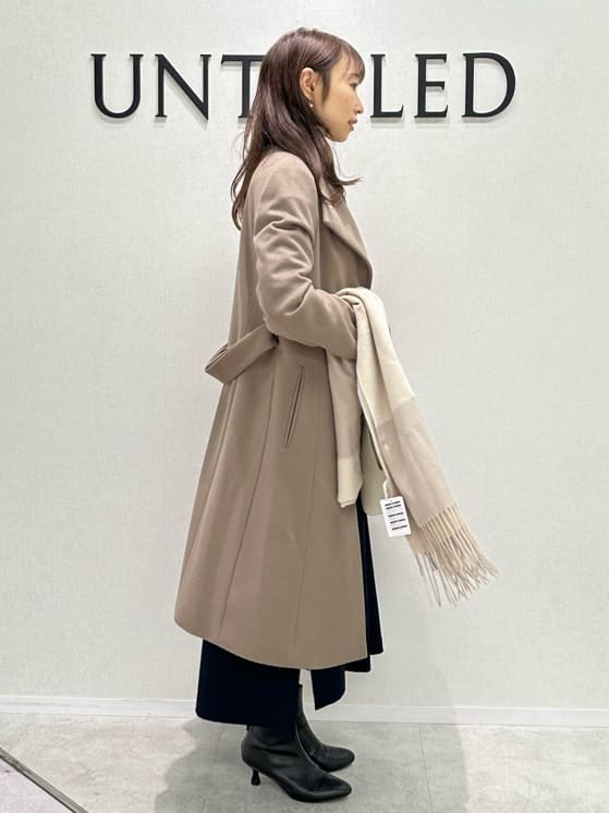 Miwaさんの「UNTITLED｜【日本製／2WAY衿】スタンドカラー ロングコート」を使ったコーディネート