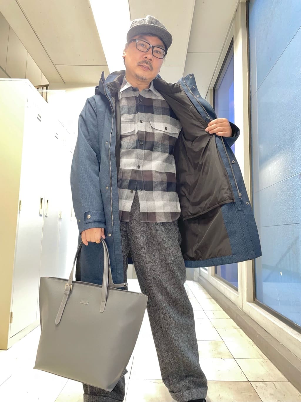 MAKOTO AIさんの「TAKEO KIKUCHI｜【3WAY】ハウンズトゥース ダウンライナー コート」を使ったコーディネート