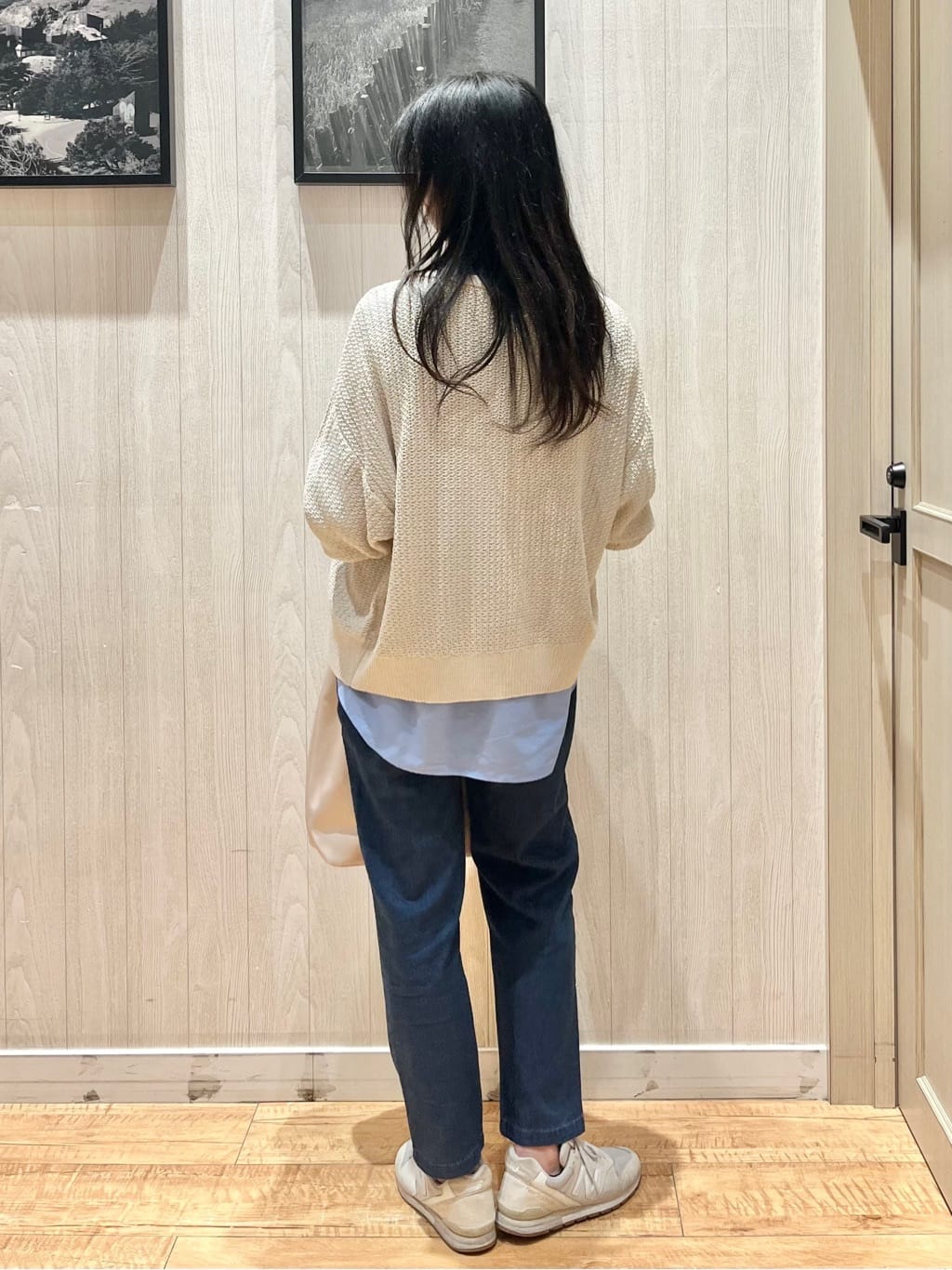 youさんの「SHOO･LA･RUE｜◆【洗える】ざっくり編みが大人かわいい キーネックカーディガン」を使ったコーディネート