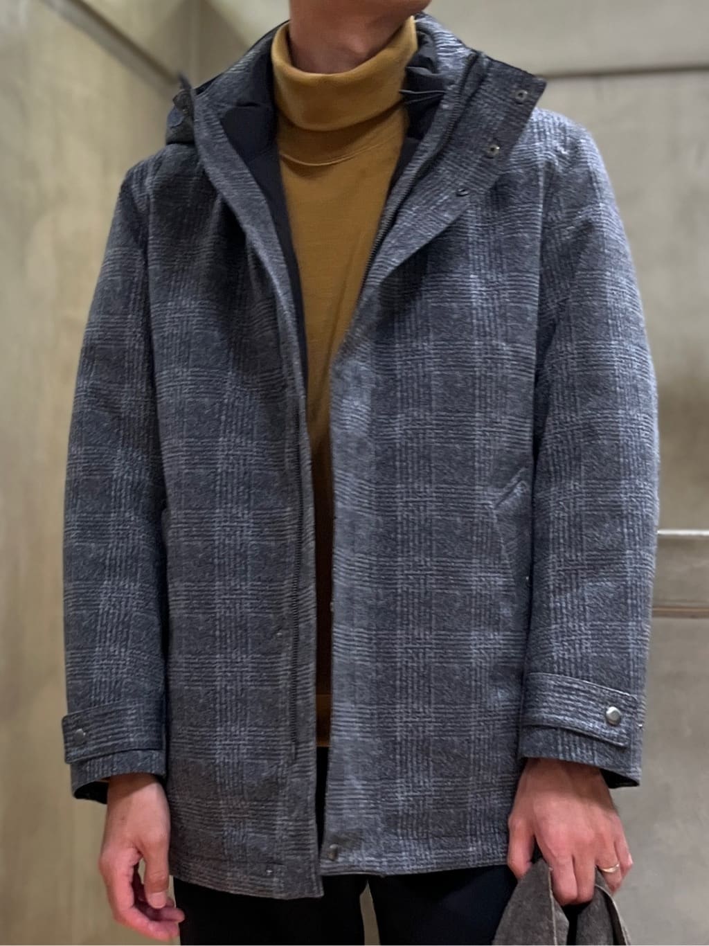 mutoさんの「TAKEO KIKUCHI｜【3WAY】ジャカード グレンチェック ダウンライナー ブルゾン」を使ったコーディネート