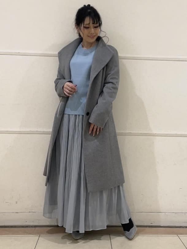 watanabeさんの「UNTITLED｜【日本製／2WAY衿】スタンドカラー ロングコート」を使ったコーディネート