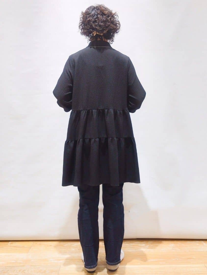 ぽんさんの「OPAQUE.CLIP｜◆ふくれジャカードティアードチュニックブラウス【洗濯機洗い可】」を使ったコーディネート