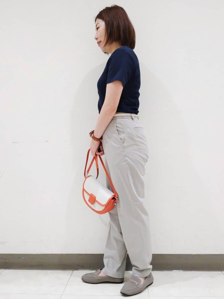 あらーさんの「OPAQUE.CLIP｜◆フライスベーシックTシャツ【洗濯機洗い可】」を使ったコーディネート