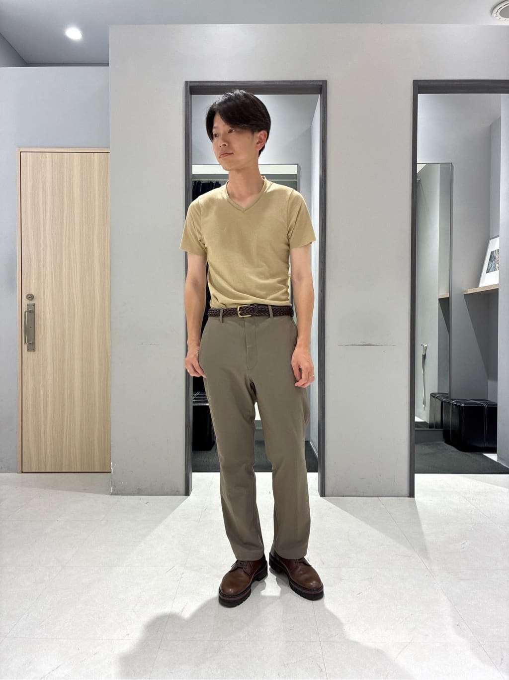 わいずみさんの「TAKEO KIKUCHI｜【抗菌防臭／9色5サイズ展開】ハニカムメランジ ポロシャツ」を使ったコーディネート